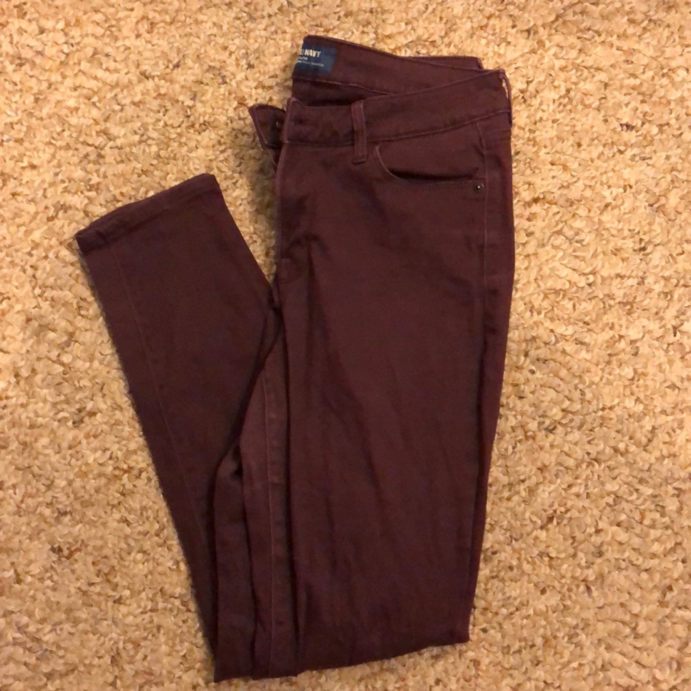 Maroon Old Navy Rockstar Jeans